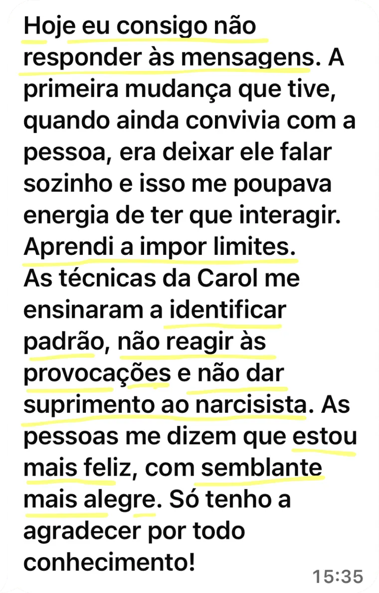 Depoimento de aluna do Programa I.M.U.N.E.