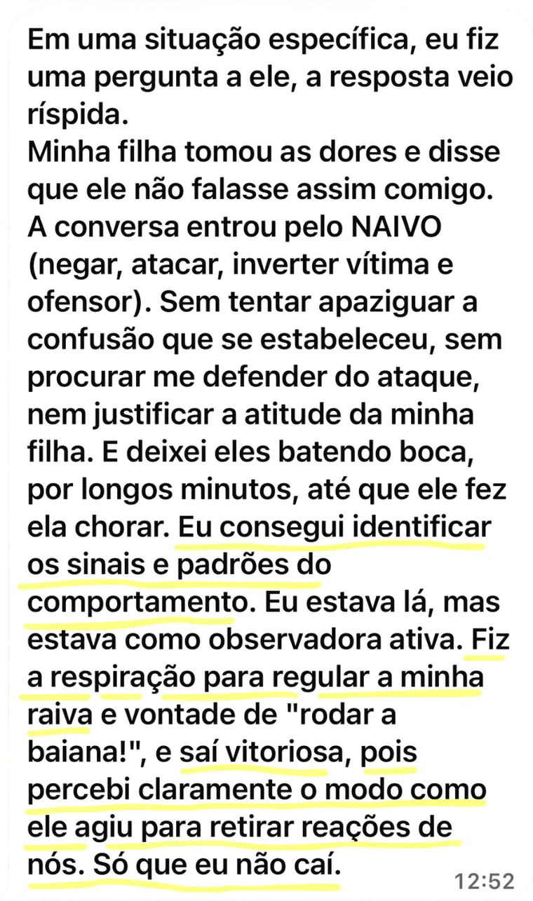 Depoimento de aluna do Programa I.M.U.N.E.