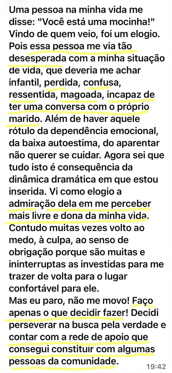 Depoimento de aluna do Programa I.M.U.N.E.